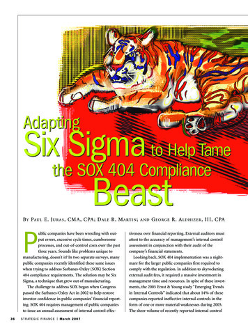 The SOX 404 Compliance Beast - Sfmagazine 