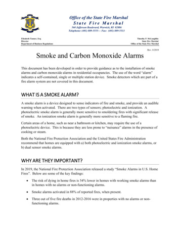Rev. 8/2019 Smoke And Carbon Monoxide Alarms - Rhode Island
