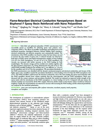 Flame-Retardant Electrical Conductive Nanopolymers Based On Bisphenol F .