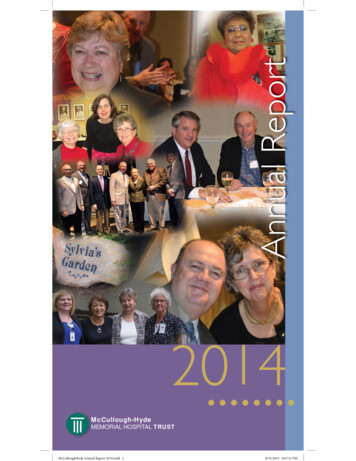 McCullough-Hyde Memorial Hospital 2014 Annual Report To The Oxford City .