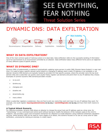 Dynamic Dns: Data Exfiltration