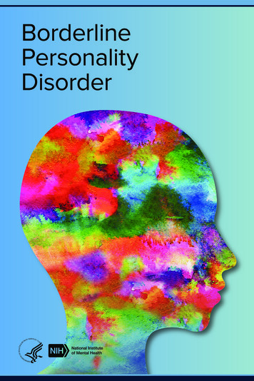 Borderline Personality Disorder - National Institute Of Mental Health