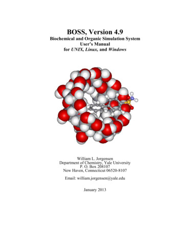Biochemical And Organic Simulation System User's Manual For UNIX, Linux .