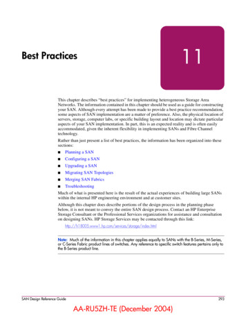 SAN Design Reference Guide By HP, Ch. 11, Best Practices 12/2004