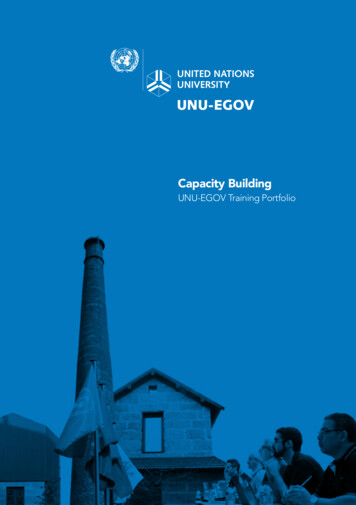 UNU-EGOV Training Portfolio - United Nations University
