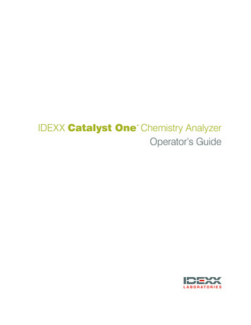 IDEXX Catalyst One Chemistry Analyzer Operator's Guide - Magnum Vet