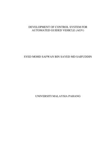 Development Of Control System For Automated Guided Vehicle (Agv) Syed .