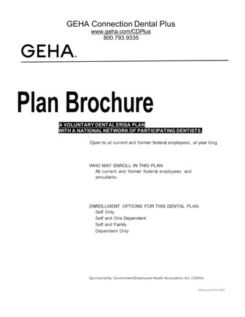 Connection Dental Plus Plan Brochure - GEHA