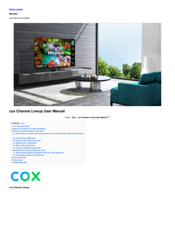 Cox Channel Lineup User Manual - Manuals 