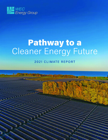 Pathway To A Cleaner Energy Future - WEC Energy Group