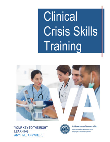 Clinical Crisis Skills - Veterans Affairs