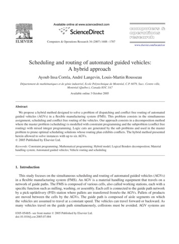 Scheduling And Routing Of Automated Guided Vehicles: A Hybrid Approach