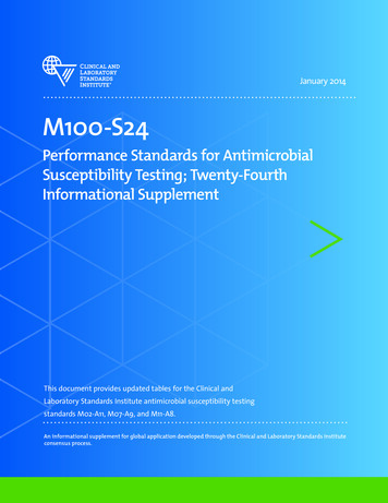 M100-S24: Performance Standards For Antimicrobial Susceptibility .