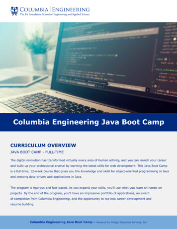 Columbia Engineering Java Boot Camp