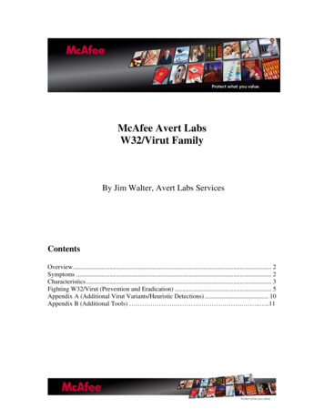 McAfee Avert Labs W32/Virut Family - .nai 