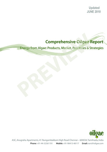 Comprehensive Oilgae Report 2010 - Home Arpa-e.energy.gov