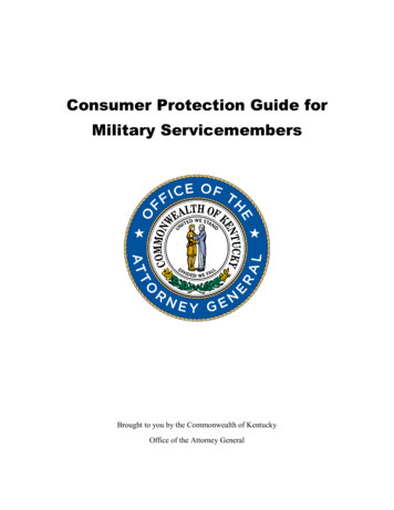 Consumer Protection Guide For Military Servicemembers