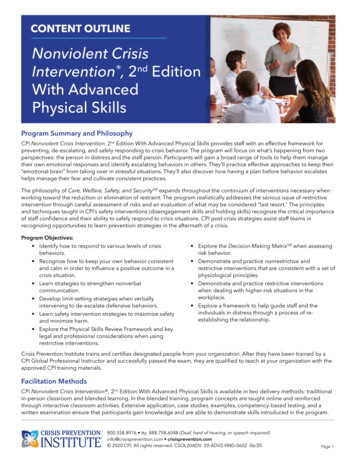 Nonviolent Crisis Intervention 2nd Edition With Advanced Physical Skills
