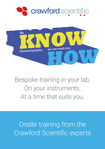 Onsite Training From The - Crawford Scientific