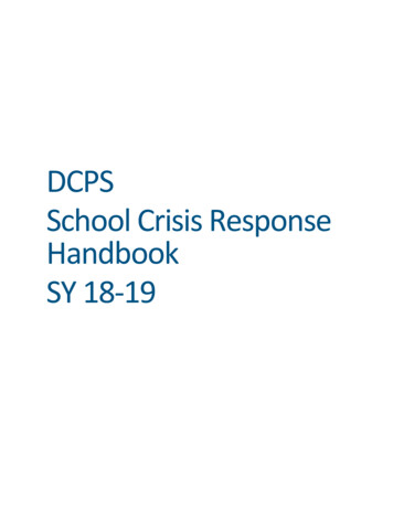 DCPS School Crisis Response Handbook SY 18-19 - Washington, D.C.