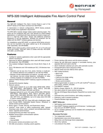 NFS-320 Intelligent Addressable Fire Alarm Control Panel - Notifier