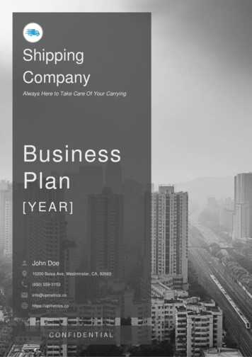 Shipping Company Business Plan Example Upmetrics