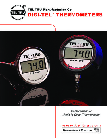 TEL-TRU Manufacturing Co. DIGI-TEL THERMOMETERS - M&M Control