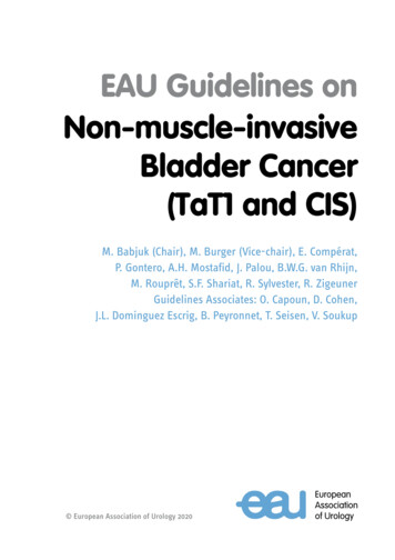 EAU Guidelines On Non-muscle-invasive Bladder Cancer (TaT1 And CIS)