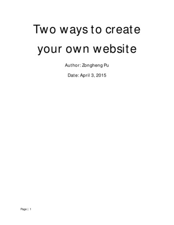 Two Ways To Create Your Own Website - Michigan State University