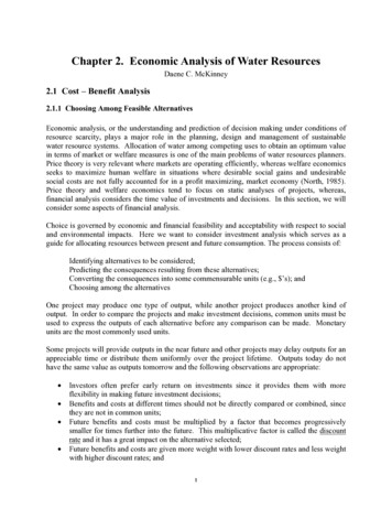 Chapter 2. Economic Analysis Of Water Resources