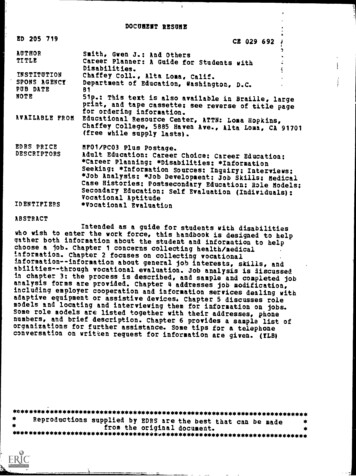 DOCUMENT RESUME ED 205 719 Smith, Gwen J.: And Others