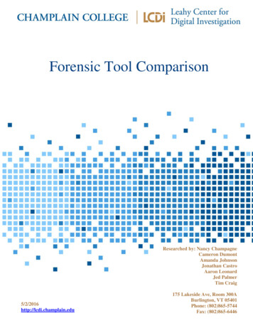 Forensic Tool Comparison - Leahycenterblog.champlain.edu