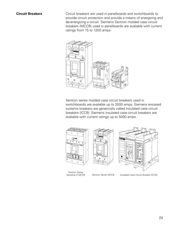 Circuit Breakers Circuit Breakers Are Used In Panelboards And .
