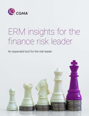 ERM Insights For The Finance Risk Leader - CGMA