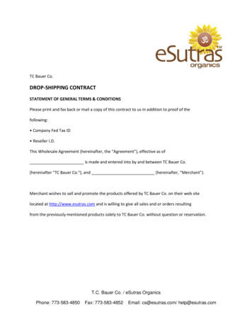 Drop Shipping Contract - ESutras