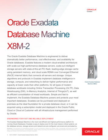Exadata Database Machine X8M-2 - Oracle