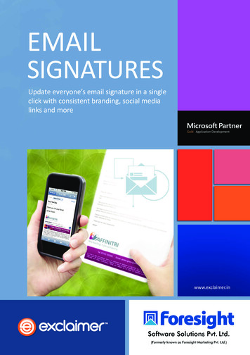 EMAIL SIGNATURES - Foresight