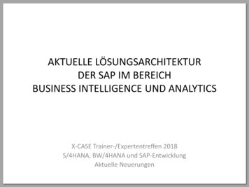 Aktuelle Lösungsarchitektur Der Sap Im Bereich Business Intelligence .