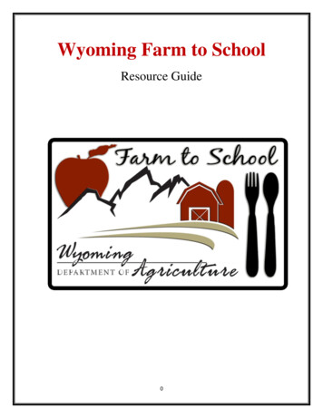 Wyoming Farm To School - Wyoming Department Of Education