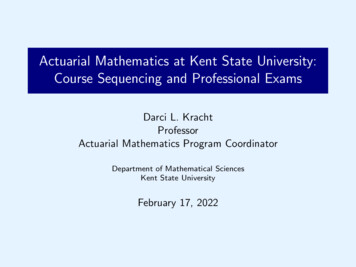 Actuarial Mathematics At Kent State University: Course Sequencing And .