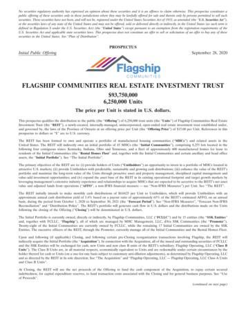 11aug202001121621 Flagship Communities Real Estate Investment Trust