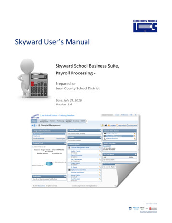 Skyward User's Manual - Leon County Schools
