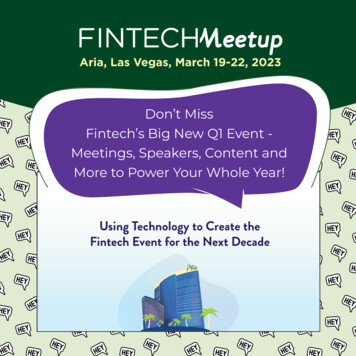 Don't Miss Fintech's Big New Q1 Event - Meetings, Speakers, Content And .