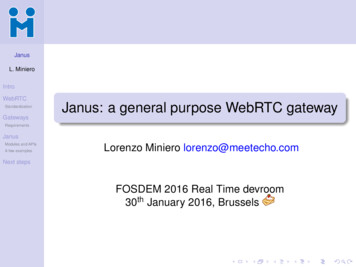 Janus: A General Purpose WebRTC Gateway - FOSDEM