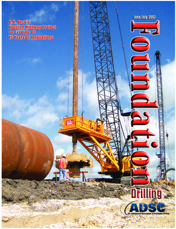 FOUNDATION DRILLING June/July 2007 - A.H. Beck