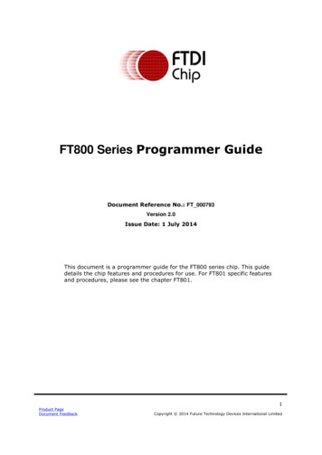 FT800 Series Programmer Guide - FTDI