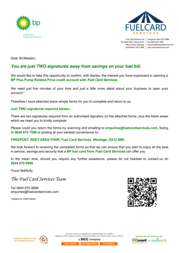 BP Plus Application Pack - Fuel Card Services