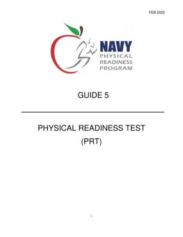 GUIDE 5 PHYSICAL READINESS TEST (PRT) - US Navy PRT
