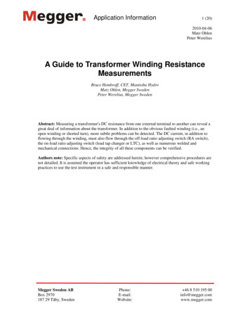 Guide To Transformer Resistance Testing 100406 - Microsoft