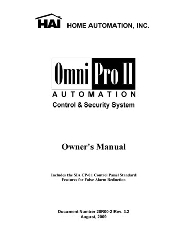 OmniPro II Owner's Manual - Knight Security Inc